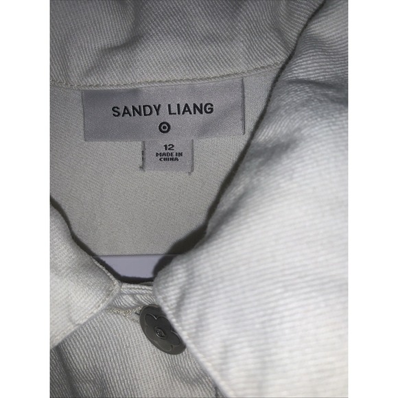 Sandy Liang Target Cream Coveralls Jumpsuit Women's Size 12  100% Cotton 0070 - Picture 5 of 7